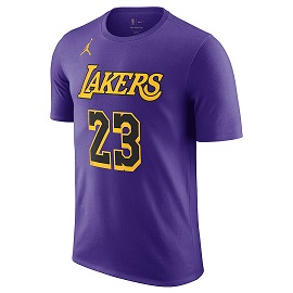 NBA Nike Jordan Brand LA Lakers Lebron James t shirt purple Emirates Official Store