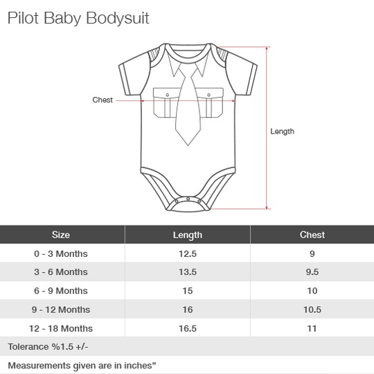 Pilot baby body suit HS Code - 61119090 | Emirates Official Store